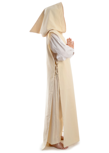 Mittelalter Skapulier Kriemhild in Beige Seitenansicht