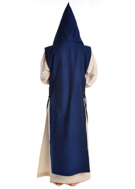 Mittelalter Skapulier Kriemhild in Blau Rückansicht