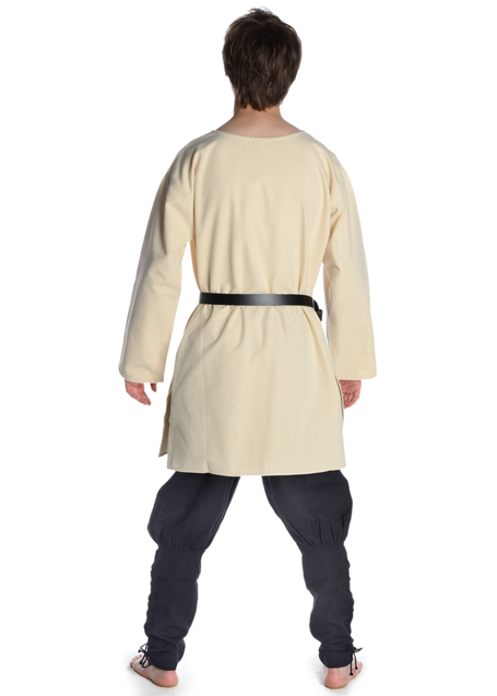 Mittelalter Tunika Siegfried mittel in Beige Rückansicht