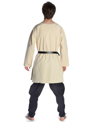 Mittelalter Tunika Hagen mittel in Beige Rückansicht