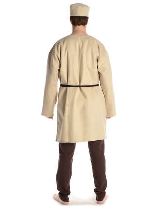 Mittelalter Tunika Dietrich in Beige Rückansicht