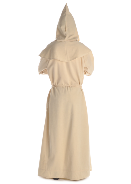 Mittelalter Mönchskutte Halzebier (Set) in Beige Rückansicht 2