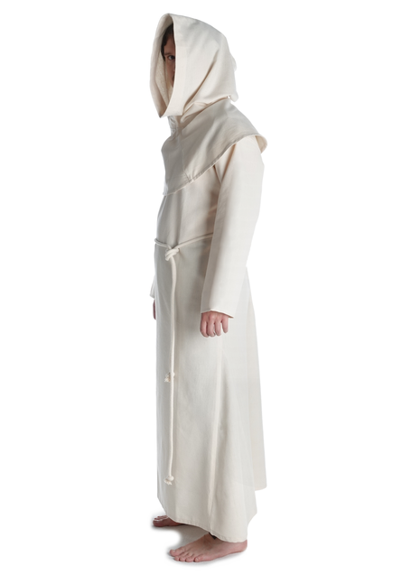 Mittelalter Mönchskutte Halzebier (Set) in Beige Seitenansicht