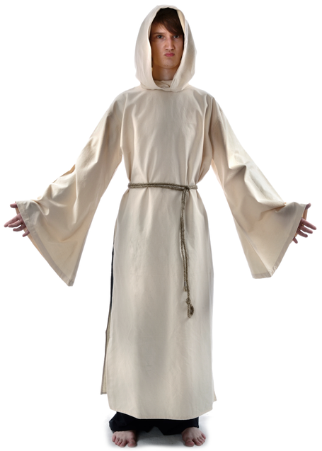 Mittelalter Mittelalterkutte Heimrich in Beige Frontansicht