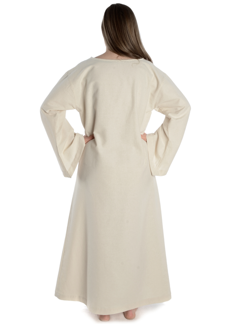 Mittelalter Kleid Sigune in Beige Rückansicht