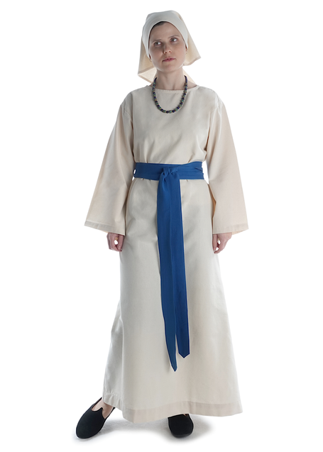 Mittelalter Kleid Sigune in Beige Frontansicht 3