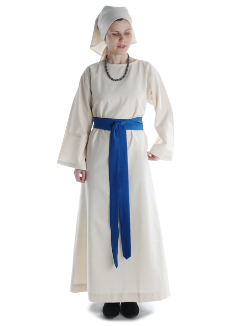 Mittelalter Kleid Sigune in Beige Frontansicht 5