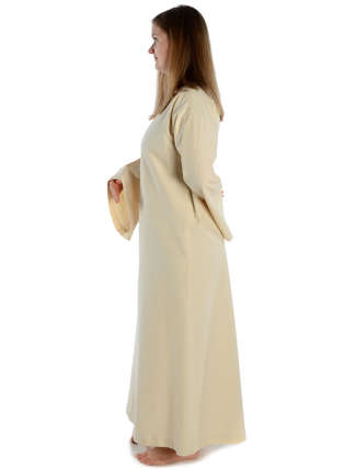 Mittelalter Kleid Sigune in Beige Seitenansicht