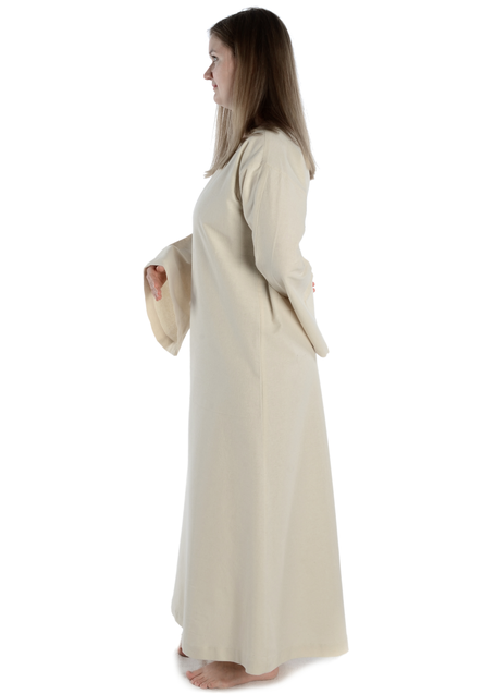 Mittelalter Kleid Sigune in Beige Seitenansicht