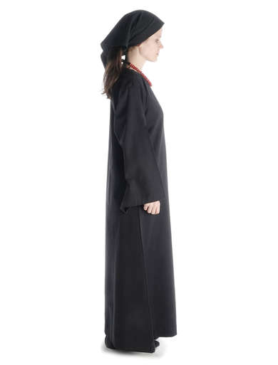 Mittelalter Kleid Sigune in Schwarz Seitenansicht