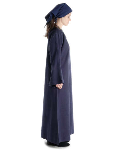 Mittelalter Kleid Sigune in Blau Seitenansicht