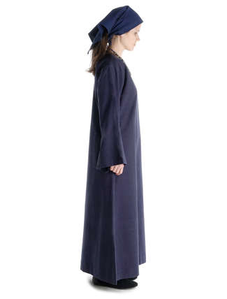 Mittelalter Kleid Sigune in Blau Seitenansicht