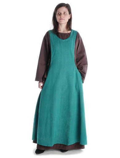 Mittelalter Kleid Sigune in Braun Frontansicht 3