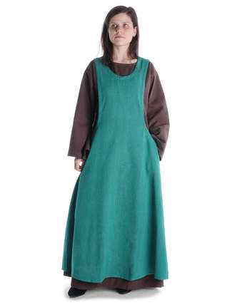 Mittelalter Kleid Sigune in Braun Frontansicht 3