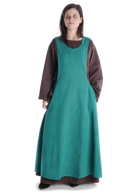 Mittelalter Kleid Sigune in Braun Frontansicht 3
