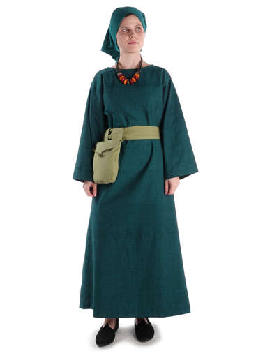 Mittelalter Kleid Sigune in GrÃ¼n Frontansicht 2