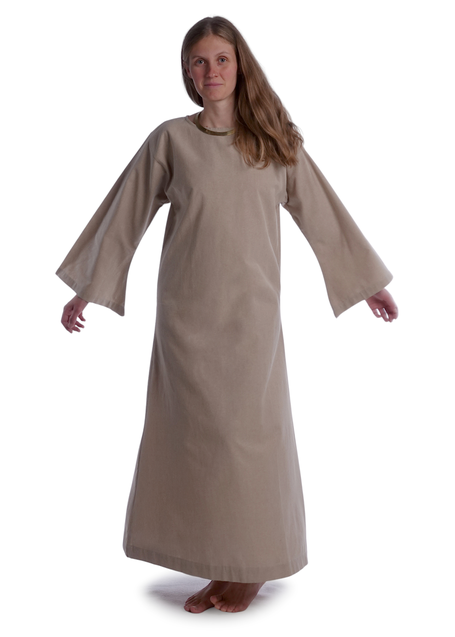 Mittelalter Kleid Sigune in Hanffarben font 2