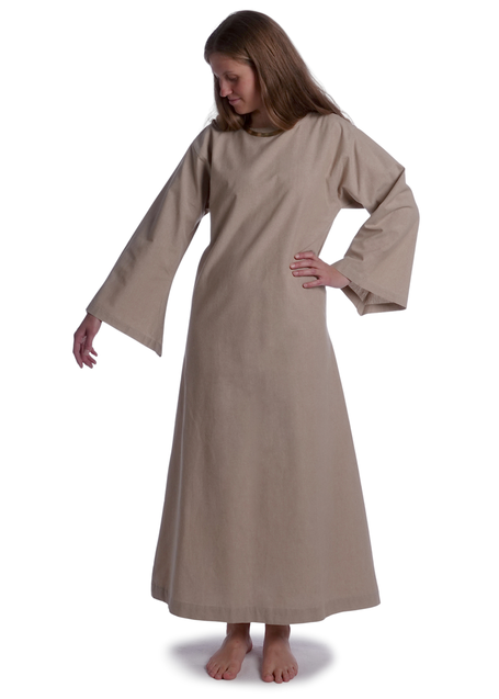 Mittelalter Kleid Sigune in Hanffarben font 4