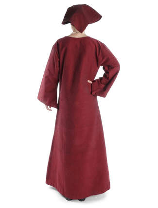 Mittelalter Kleid Sigune in Rot Rückansicht