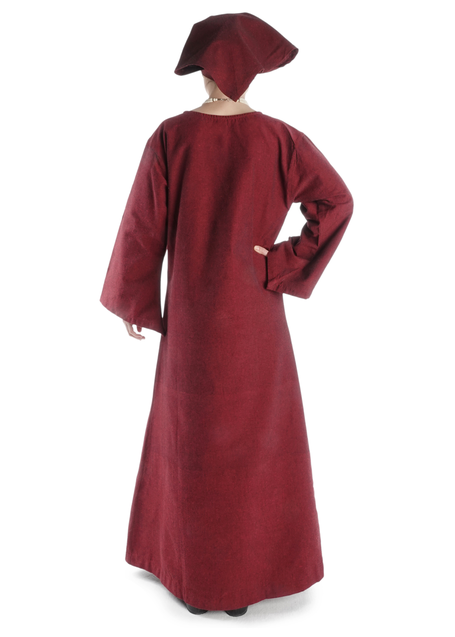 Mittelalter Kleid Sigune in Rot Rückansicht