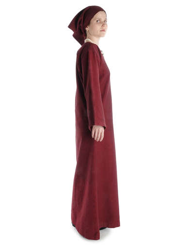 Mittelalter Kleid Sigune in Rot Seitenansicht