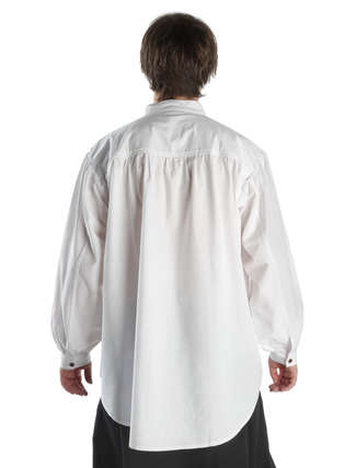 Mittelalter Schnürhemd Klingsor in Weiß Rückansicht