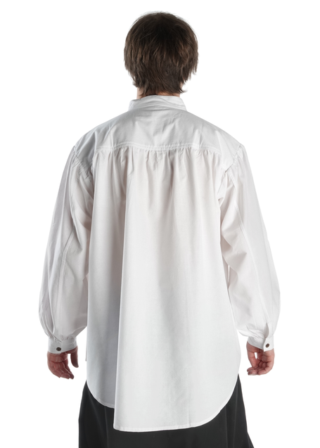 Mittelalter Schnürhemd Klingsor in Weiß Rückansicht
