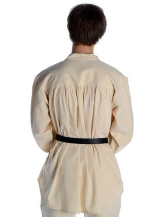 Mittelalter Schnürhemd Artus in Beige Rückansicht