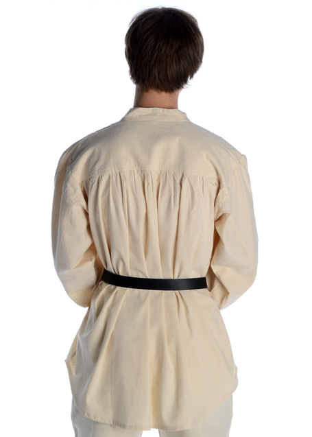 Mittelalter Schnürhemd Artus in Beige Rückansicht
