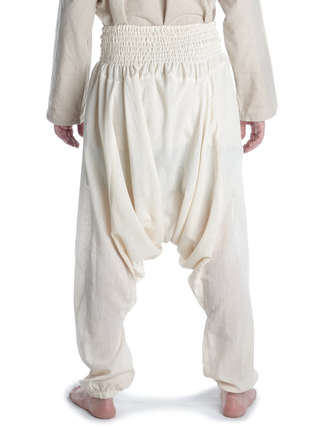 Mittelalter Hose Tantris in Beige Rückansicht