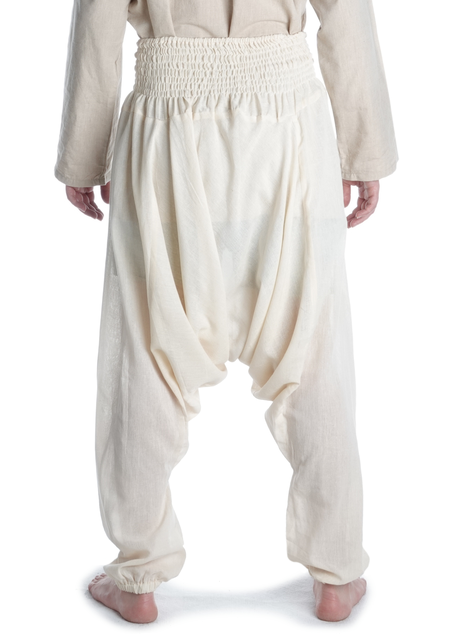 Mittelalter Hose Tantris in Beige Rückansicht