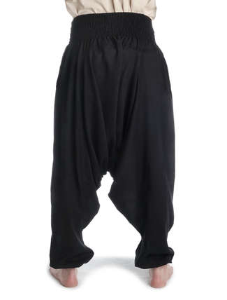 Mittelalter Hose Tantris in Schwarz Rückansicht