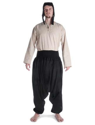 Mittelalter Hose Tantris in Schwarz Frontansicht