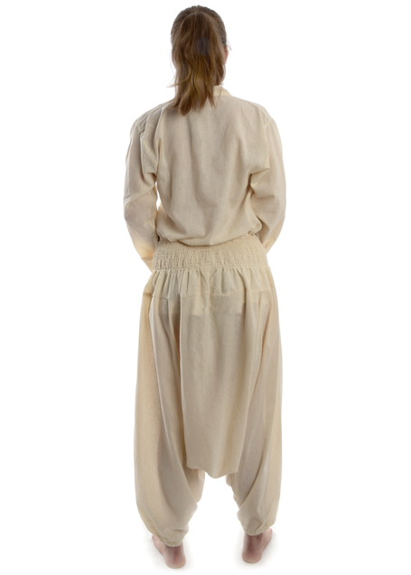Mittelalter Hose Brangäne in Beige Rückansicht