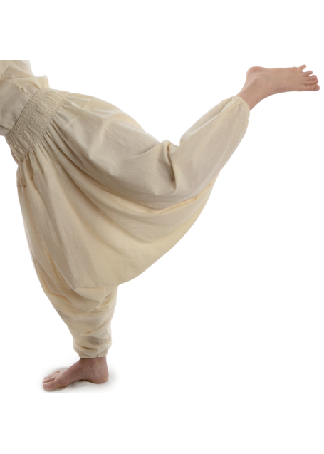 Mittelalter Hose Brangäne in Beige Frontansicht
