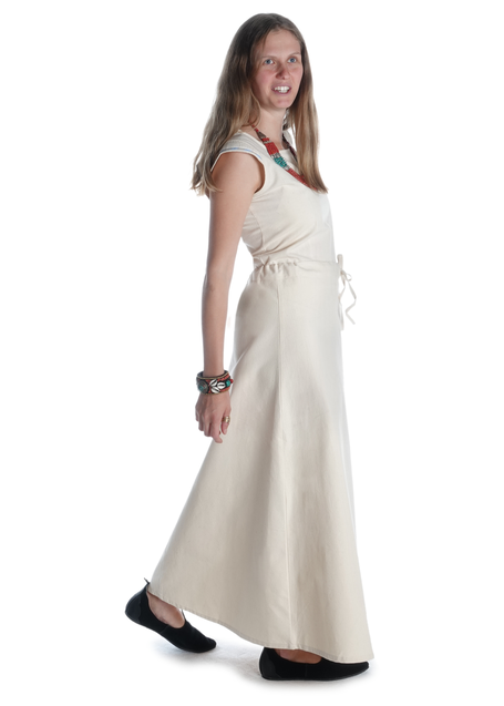 Mittelalter Rock Enite in Beige Seitenansicht