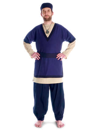 Römer Tunika Gunther in Blau Frontansicht 3