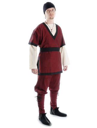 Römer Tunika Gunther in Rot Frontansicht 4