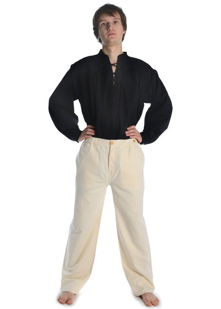 Mittelalter Hose Gilan in Beige Frontansicht 3