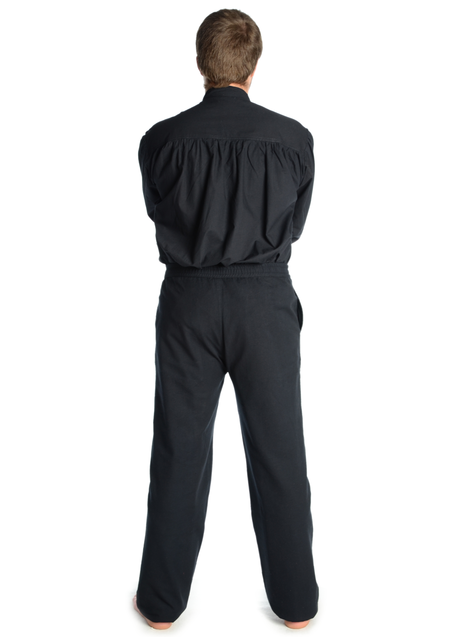 Mittelalter Hose Gilan in Schwarz Rückansicht