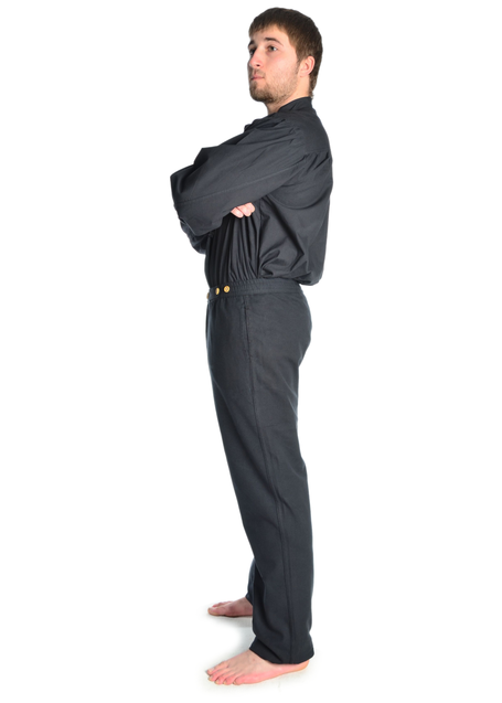 Mittelalter Hose Gilan in Schwarz Seitenansicht