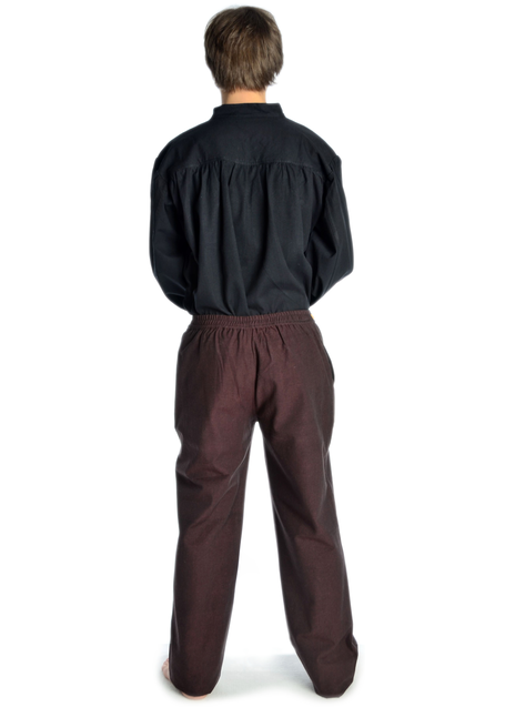 Mittelalter Hose Gilan in Braun Rückansicht
