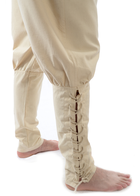 Wikinger Hose Loki in Beige Detailansicht