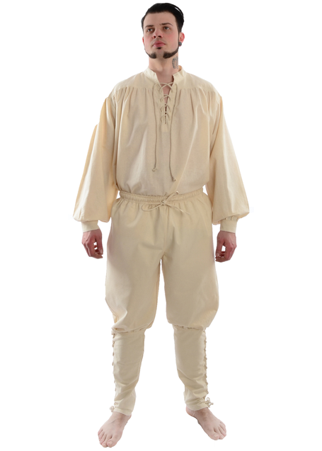 Wikinger Hose Loki in Beige Frontansicht