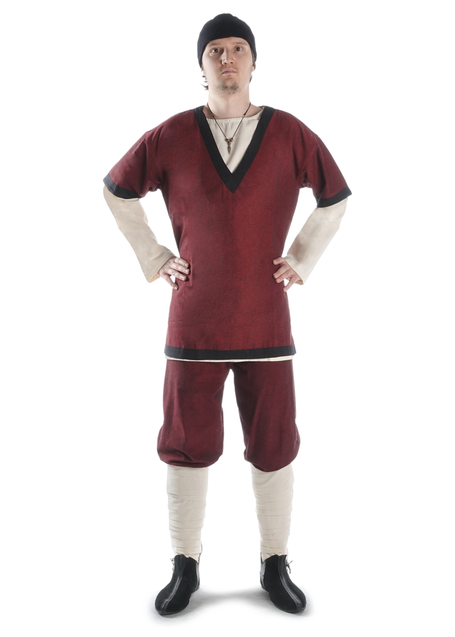 Wikinger Hose Loki in Rot Frontansicht 2
