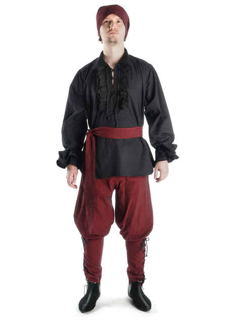 Wikinger Hose Loki in Rot Frontansicht 3