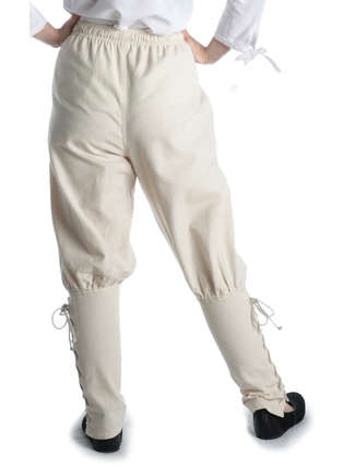 Mittelalter Hose Freya in Beige Rückansicht