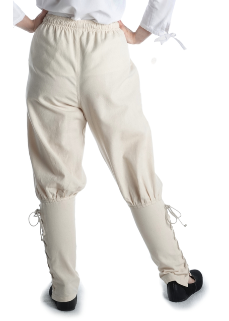 Mittelalter Hose Freya in Beige Rückansicht