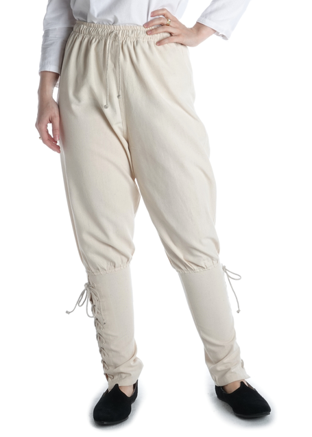 Mittelalter Hose Freya in Beige Frontansicht 2