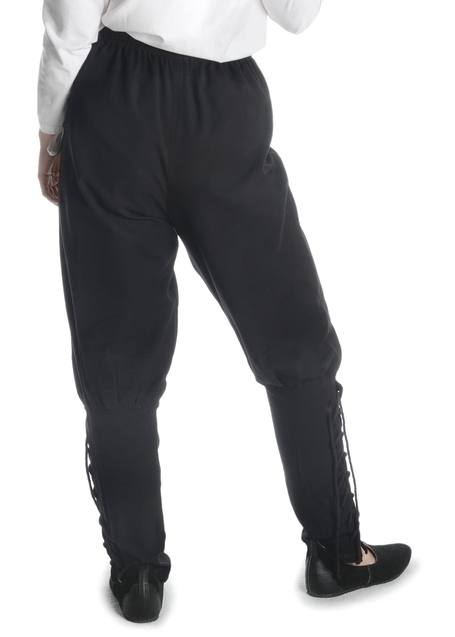 Mittelalter Hose Freya in Schwarz Rückansicht